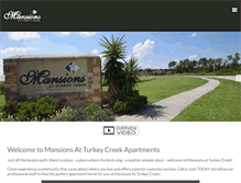 Tablet Screenshot of mansions-turkeycreek.com